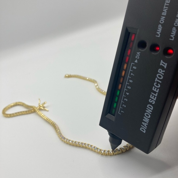 18k Yellow Gold Plated Moissanite Tennis Chain Necklace 18-24” 3mm 925 Silver - Picture 2 of 7